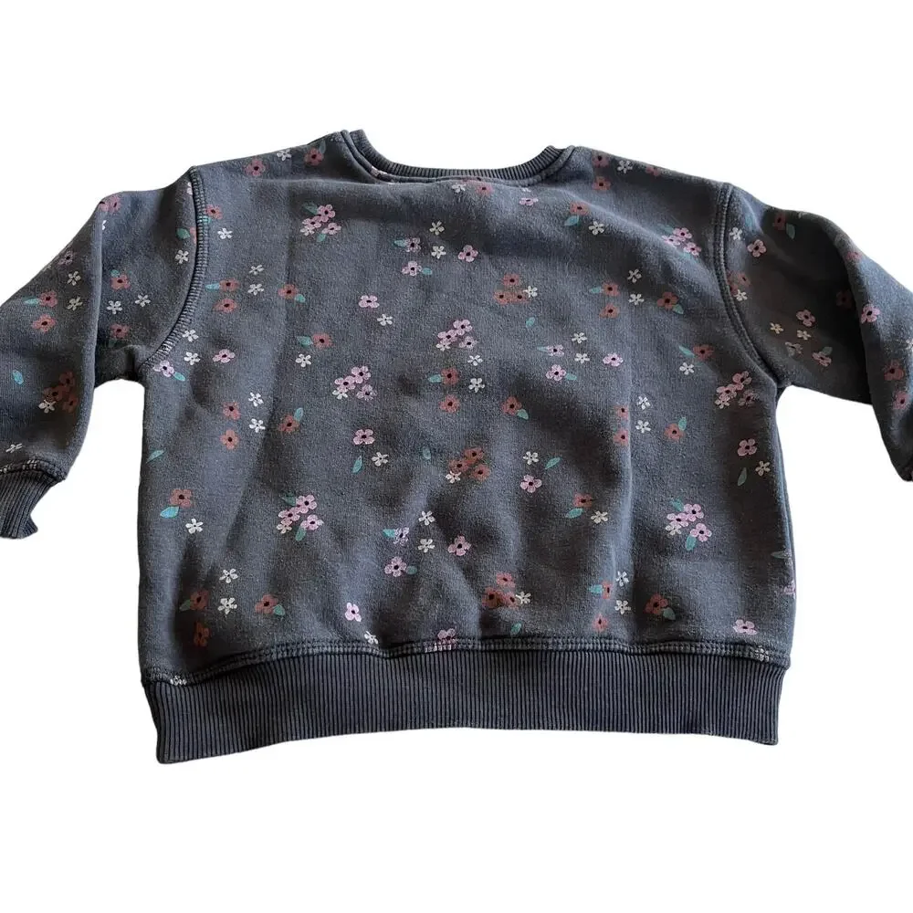 Zara girls floral sweatshirt 12-18 months